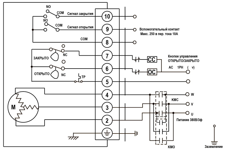 Электрическая схема подключения DN.ru-020