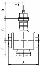 Клапан регулирующий Гранрег КМ324Р 1 1/2″ Ду40 Ру16 трехходовой, односедельчатый, с твердым седловым уплотнением, корпус — латунь, с аналоговым электроприводом СМП4А 24В, корпус - пластик, Pmax = 16bar