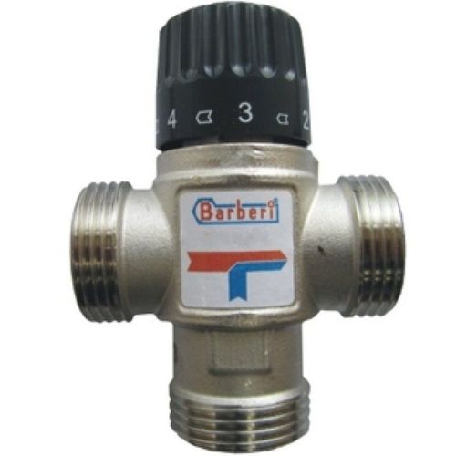 Клапаны термостатические смесительные Barberi V07 Ду20-25 Ру10 35-60°C Kvs1.6-2.5, соединение Rp 3/4″, для систем отопления и ГВС