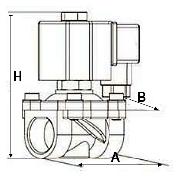 Клапан электромагнитный соленоидный двухходовой DN.ru-DW31 прямого действия (НЗ) Ду15 (1/2 дюйм), Ру10 корпус - латунь, уплотнение - VITON, резьба G, с катушкой S91A 220В
