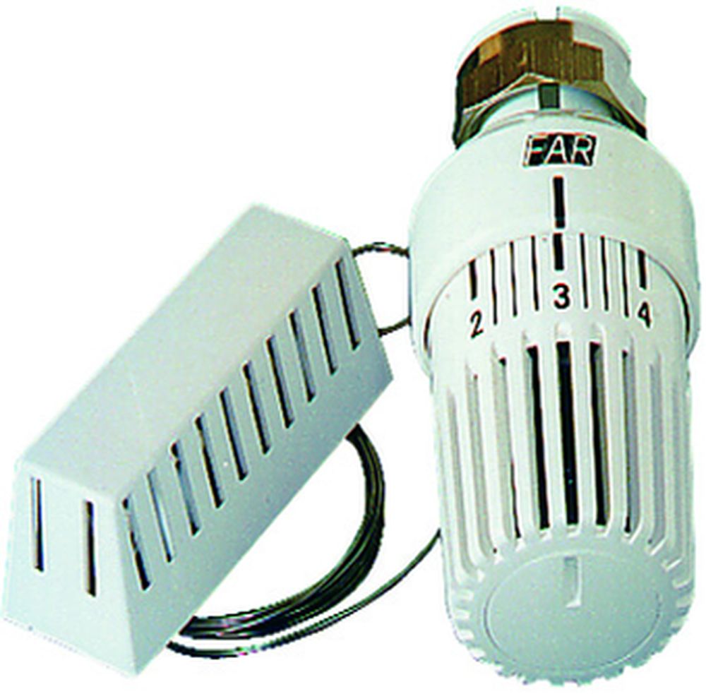 Термостатическая головка FAR FT 1810 с дистанционным датчиком и диапазоном регулировки 0-28 °С