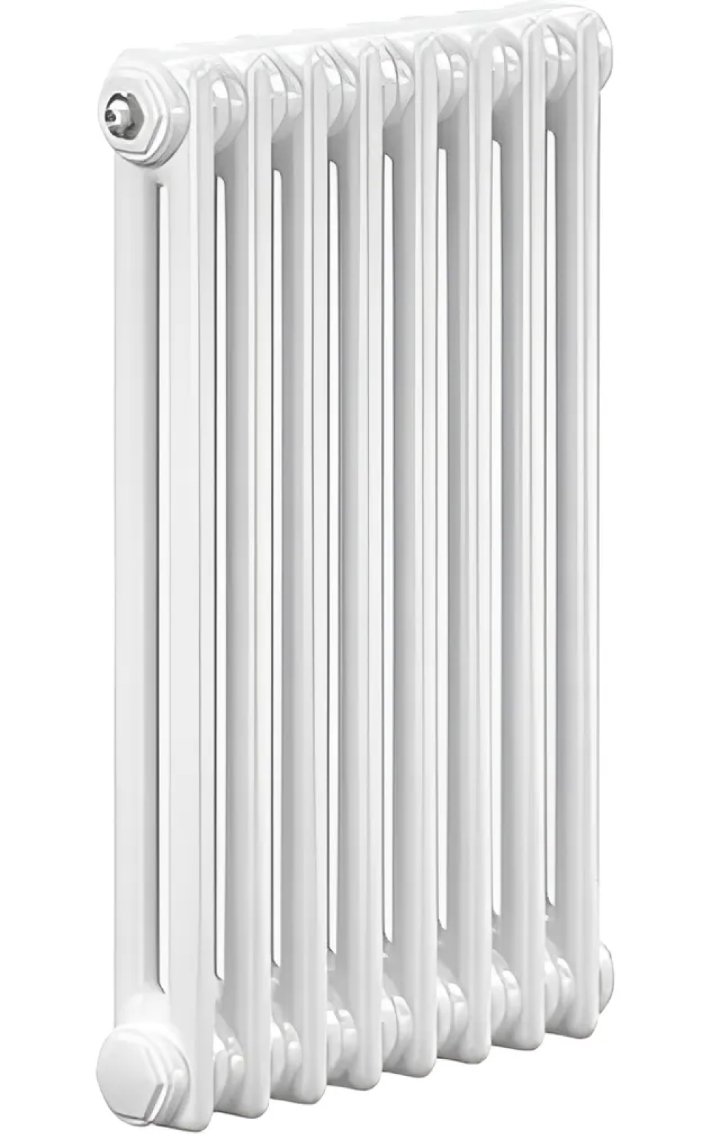 Радиаторы стальные трубчатые IRSAP Tesi 2 высота 600 мм, 6-36 секций, присоединение резьбовое - 1/2″, нижнее подключение - термостат сверху T25, теплоотдача 326-1956 Вт, цвет - белый