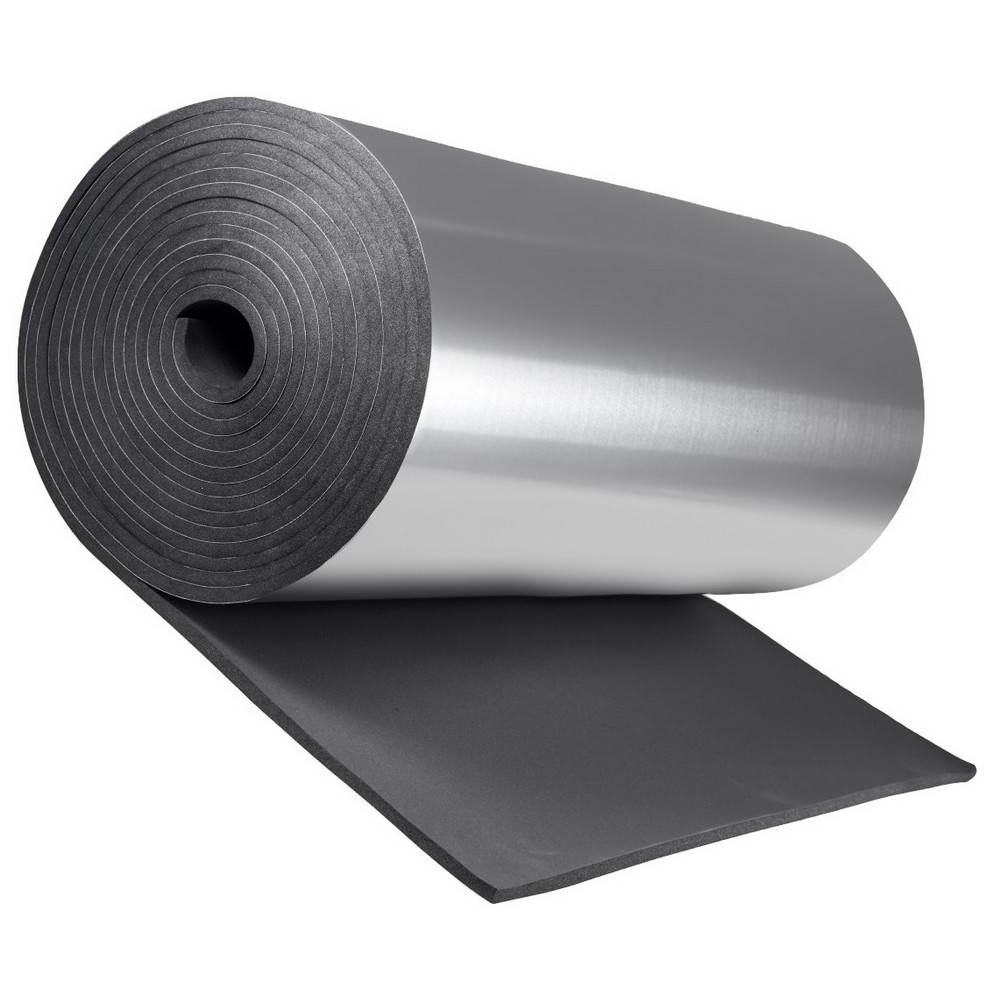 Рулон теплоизоляционный K-flex ST AL Clad 13/1,0-14 толщина 13 мм, длина 14 м, материал - вспененный каучук с покрытием - AL CLAD, черный