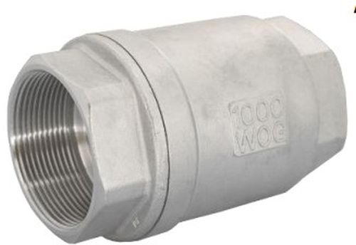 Клапаны обратные Newkey NK-CS 1/2″-2″ Ду15-50 Ру40, муфтовые, прямые, корпус - нержавеющая сталь AISI304(CF8)