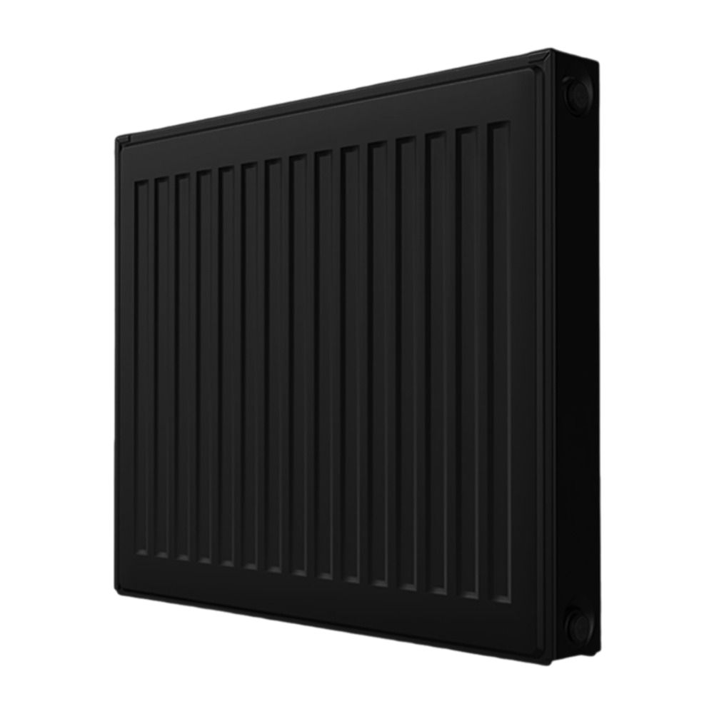 Радиатор панельный Royal Thermo COMPACT C22-300-1400 Noir Sable 1.956 кВт настенный, присоединение резьбовое - 1/2″, подключение - боковое, универсальное, стальной, цвет - черный