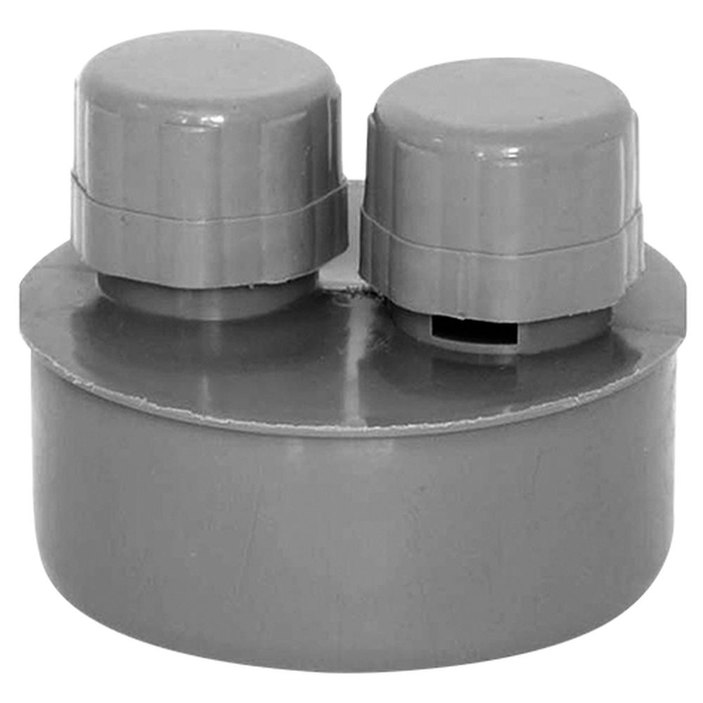 Клапан вакуумный TEBO Дн110 безнапорный, полипропиленовый, серый для внутренней канализации