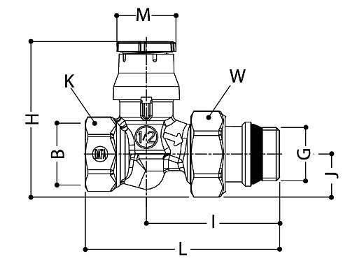 Клапан термостатический Giacomini R402TG 1/2