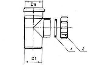 Ревизия наружная канализационная с крышкой Дн110 Саратовпластика из полипропилена