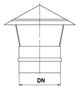 Зонты вентиляционные  Дн50-110 Политэк для внутренней канализации