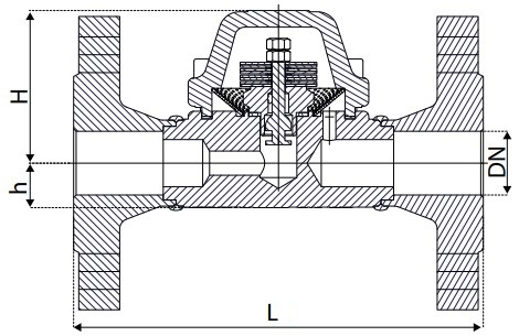 Конденсатоотводчик биметаллический АДЛ Стимакс В31 Ду25 Ру40 dP17 фланцевый, корпус - углеродистая сталь EN-1.0460