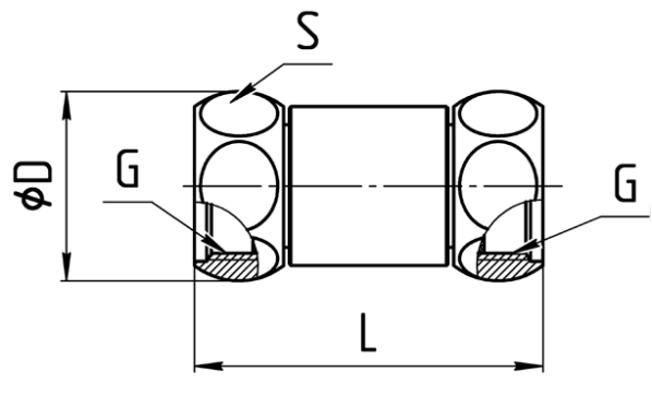 Соединитель Aquasfera 9201 1″ Ду25 Ру16 для полотенцесушителя корпус - латунь хромированная, прямой
