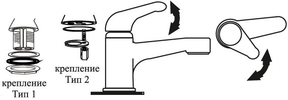 Смесители для умывальника Центр Сантехники Стройка ЦС 27/3 длина 100 мм, однорукояточные, вид ручки - хирургический локтевой излив традиционные, серебристые