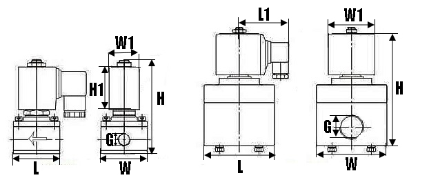 Клапаны электромагнитные соленоидные двухходовые DN.ru-VS2W-803 V-NC (НЗ) Ду6-50 (1/8 - 2 дюйм) Ру1-6, корпус - PTFE с антикоррозийным покрытием, уплотнение - VITON, резьба G, с катушкой 24В