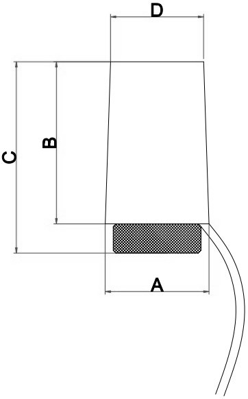 Термоэлектрическая головка FAR FT 1919 230В, нормально закрытая, 180сек, М30х1.5, 2-проводная с индикацией положения, провод 75 мм