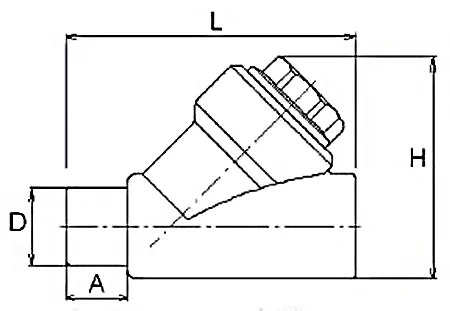 Фильтр полипропиленовый PPRC-S-VN MeerPlast Дн25 Ру25 внутреннее/наружное присоединение, серый