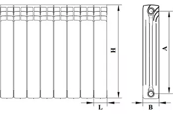 Радиатор биметаллический RIFAR Monolit 500 14 секций 