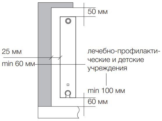 Радиатор стальной панельный Heaton Ventil Compact тип 22VC, высота 500 мм, длина 1200 мм, с термостатическим вентилем, нижнее подключение, универсальное