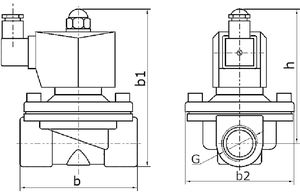 Клапан электромагнитный Росма СК-21-В G3/4 Ду20 Ру7 стальной, нормально открытый, прямого действия, мембрана - Viton, с катушкой 220В