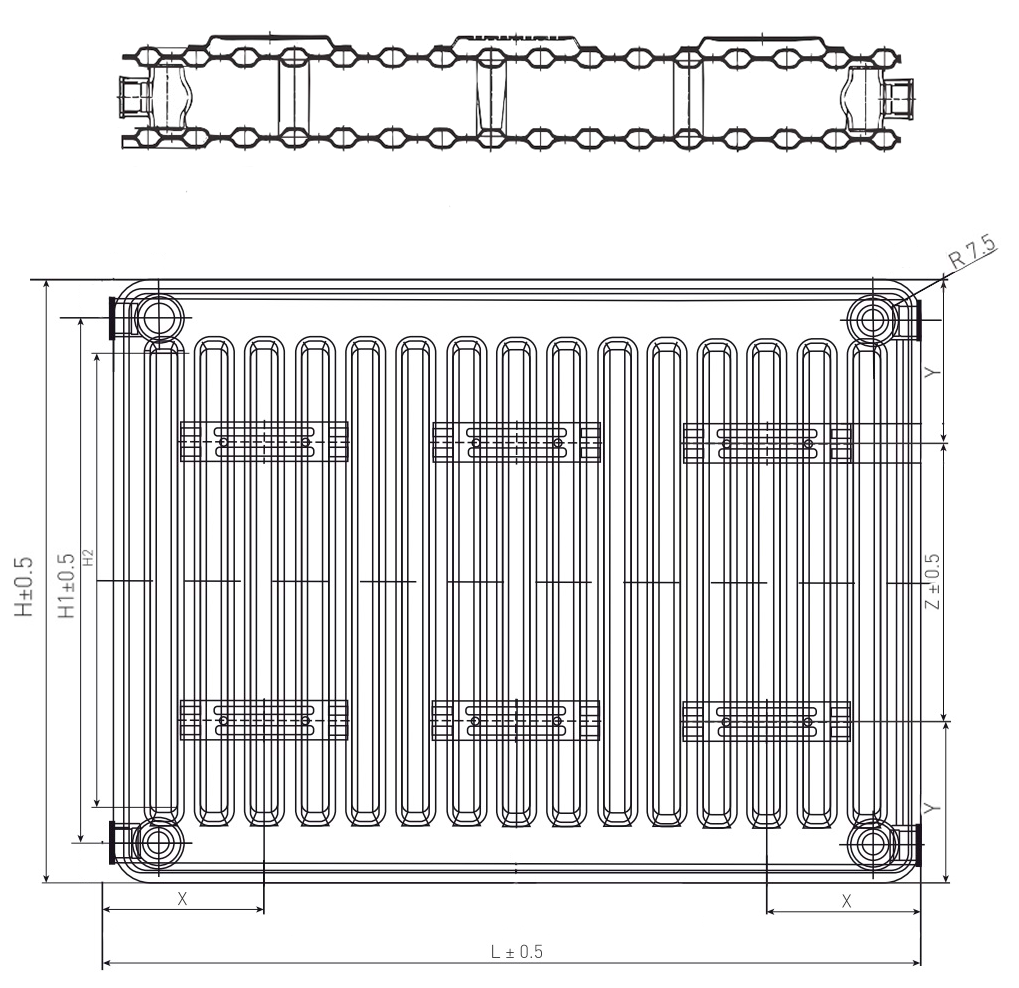 Радиатор стальной панельный STI Compact 20-500-1000
