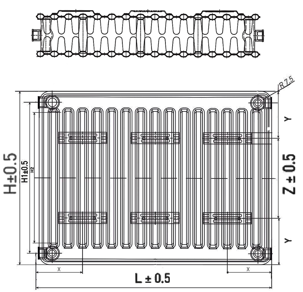 Радиатор стальной панельный STI Compact 22-500-1000