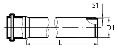 Труба НПВХ Хемкор Дн160х4,0 с раструбом, наружная канализация, длинной 2м, коричневая