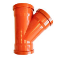 Тройник Ostendorf KGEA Дн110 87° 3-х раструбный , для наружной канализации, безнапорное давление, цвет - оранжевый, корпус - непластифицированный поливинилхлорид