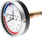 Термоманометр Росма ТМТБ-41Т.1 (0-120С) (0-1MПa) G1/2 2,5, корпус 100мм, тип - ТМТБ-41T.1, длина клапана 46мм,  до 120°С, осевое присоединение, 0-1MПa, резьба G1/2, класс точности 2.5