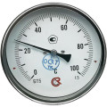 Термометр осевой Росма БТ-51.211 до 100°С L=200мм G1/2 1.5 биметаллический общетехнический 100 мм, тип БТ-51.211, осевое присоединение, шкала 0-100°С, длина штока L=200 мм, резьба G1/2, класс точности 1.5, с защитной латунной погружной гильзой