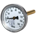 Термометр биметаллический А5000 Wika осевой, до 160°С, корпус 63 мм, L=100 мм, присоединение G1/2″ 3905853 (36523013)