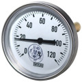 Термометр биметаллический А5002 Wika осевой, до 120°С, корпус 100 мм, L=60 мм, присоединение G1/2″ 3901904 (36523041)