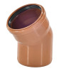 Отвод НПВХ Агригазполимер Дн110 угол 30 градусов раструбный для наружной канализации, безнапорный, коричневый