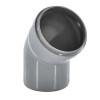 Отвод НПВХ Агригазполимер Дн110 угол 45 градусов раструбный для внутренней канализации, безнапорный, серый