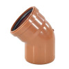 Отвод НПВХ Aquaviva Дн160 угол 45 градусов раструбный для наружной канализации, безнапорный, коричневый