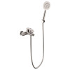Смеситель для ванны с душем Профсан Stell ПСМ-300 длина 160 мм, однорукояточный, излив короткий, серебристый