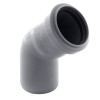 Отвод полипропиленовый РосТурПласт Дн40 угол 45˚ для внутренней канализации, безнапорный, серый