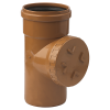 Ревизия канализационная TEBO Дн110 с крышкой, давление - безнапорное, материал - полипропилен PP, оранжевая, для наружного монтажа