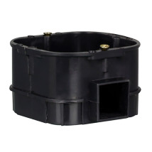 Коробка установочная EKF КМТ-010-003 68х68х42 мм усиленная с саморезами, для твердых стен, корпус – полипропилен, IP20, цвет – черный